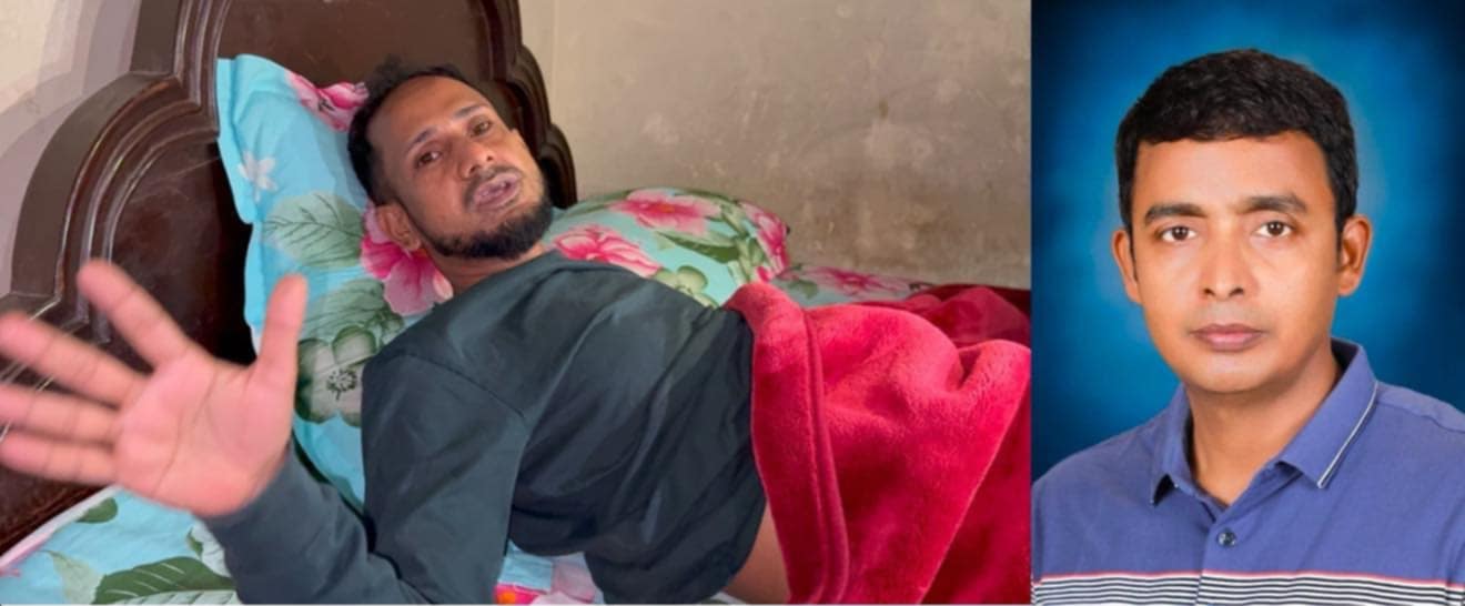 যুবদল নেতা দুলুর ক‍্যাডার বাহিনীর অতর্কিত হামলায় গুরুতর আহত বিএনপি নেতা “বিশু ব‍্যাপারী অভিযোগ !