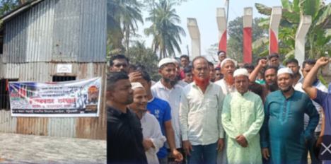 প্রভাতফেরিতে ‘জয় বাংলা, জয় বঙ্গবন্ধু’ ব্যানার, বিএনপি নেতাদের বিক্ষোভ