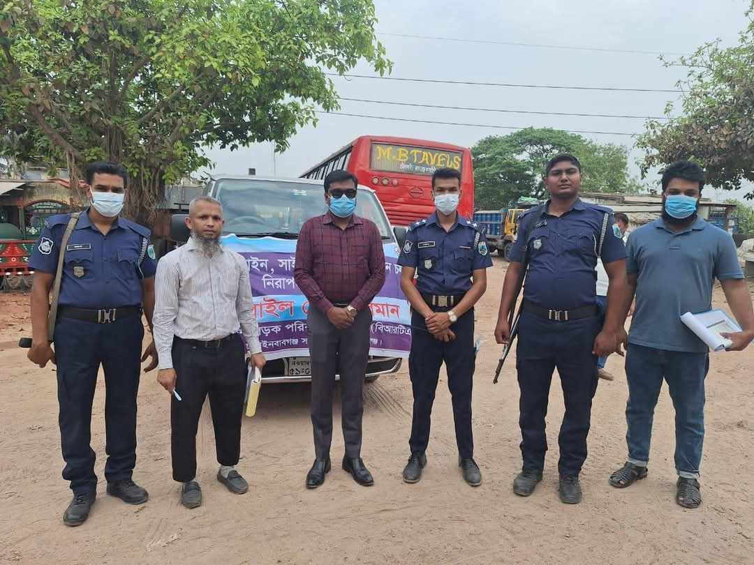 চাঁপাইনবাবগঞ্জে অতিরিক্ত গতিতে মোটরযান চালানোর বিরুদ্ধে  বিআরটিএ’র বিশেষ অভিযান।