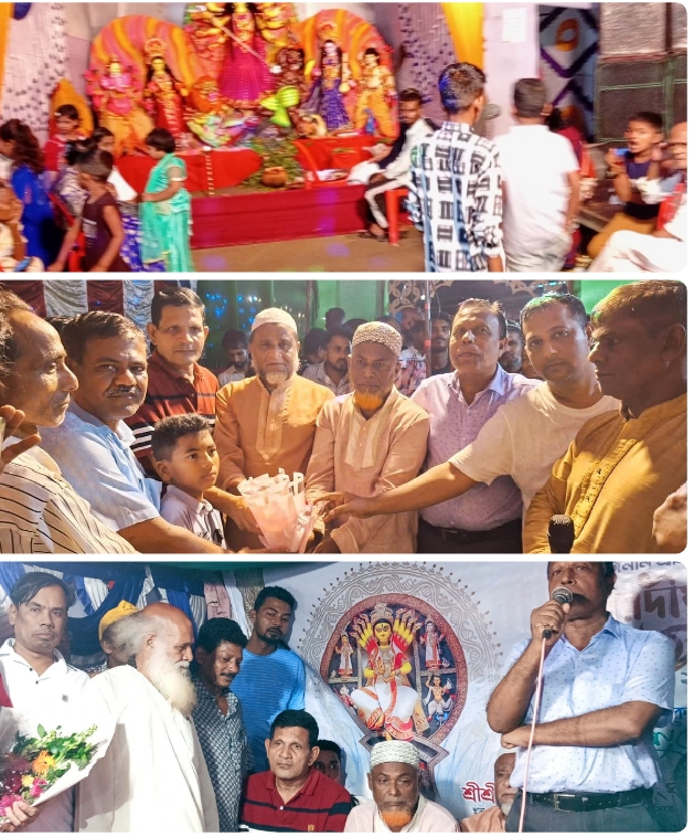 গফরগাঁও উপজেলা  বিএনপির শারদীয় দুর্গাপূজা মন্ডপ পরিদর্শন,