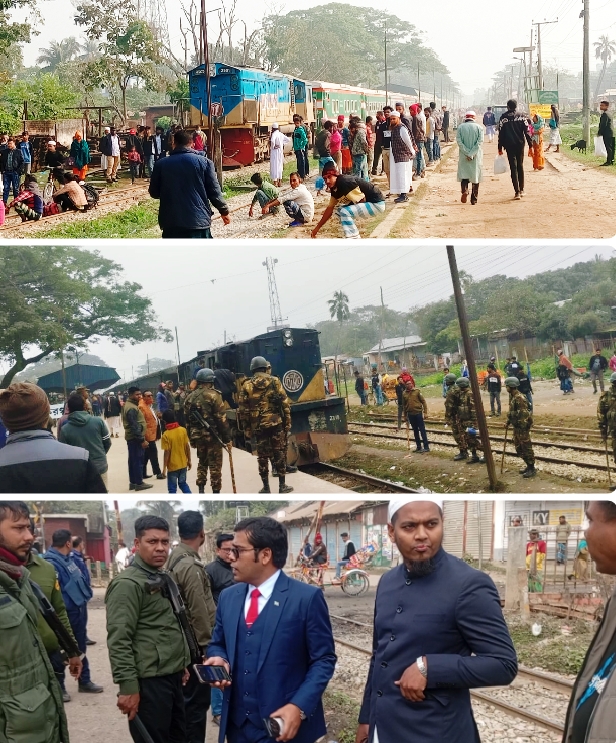 গফরগাঁওয়ে বিএনপি’র  মনোনয়ন নিয়ে দ্বিতীয় দিনের মত  বিক্ষোভ,অবরোধ, রেল ও সড়ক যোগাযোগ বন্ধ।