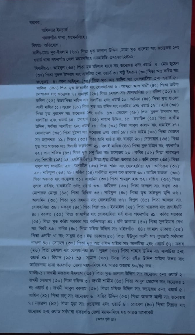 গফরগাঁওয়ে স্বতন্ত্র প্রার্থীর সাথে কাজ করার অভিযোগে প্রেসক্লাব সভাপতির নামে মামলা—সুষ্ঠু তদন্তের দাবি।