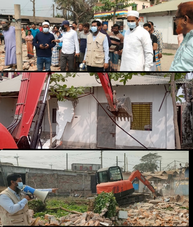 গফরগাঁওয়ে নবনির্বাচিত এমপি আখতারুজ্জামানের নির্দেশনায় উচ্ছেদ অভিযান, ২৫ কোটি টাকার খাস জমি উদ্ধার।