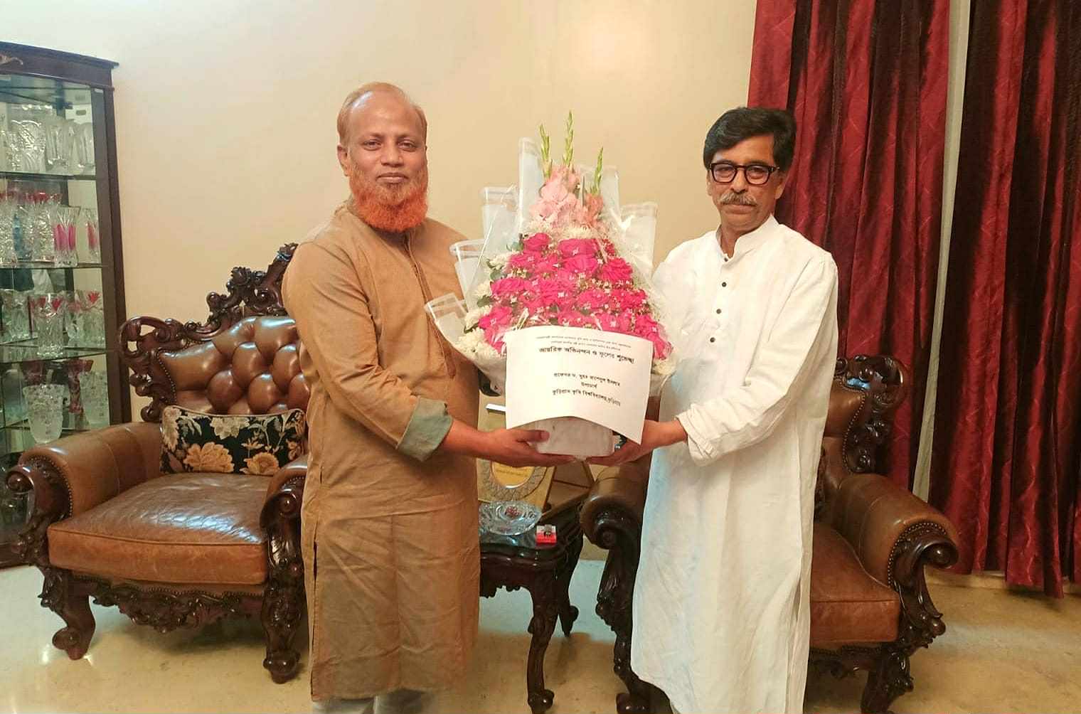 কৃষিমন্ত্রীর সঙ্গে কুড়িগ্রাম কৃষি বিশ্ববিদ্যালয়ের উপাচার্যের সাক্ষাৎ