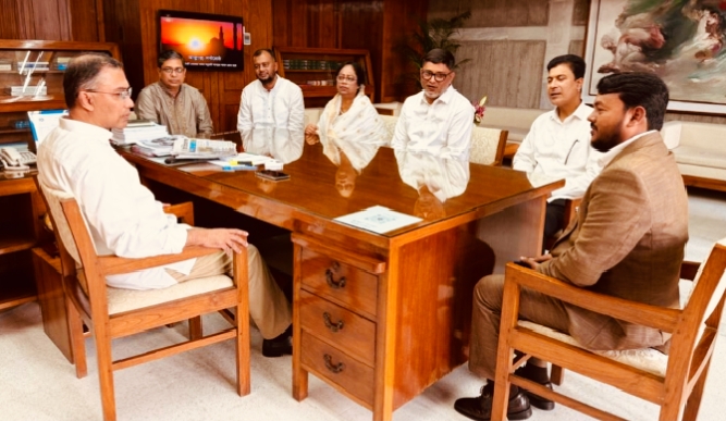 প্রধানমন্ত্রীর সঙ্গে  ৫ সিটি করপোরেশন নবনিযুক্ত প্রশাসকের সৌজন্য সাক্ষাৎ,