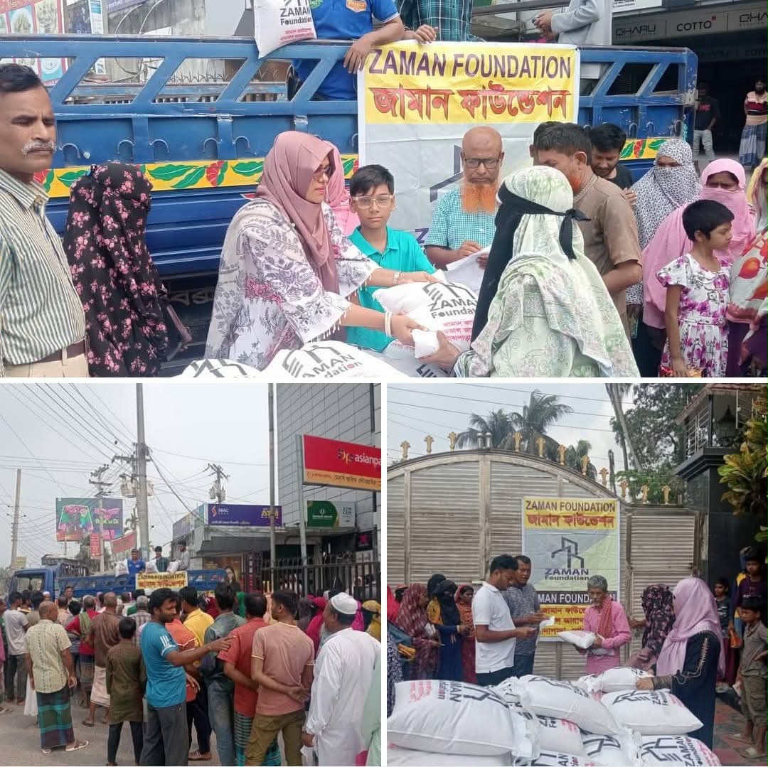ঈদে মানবতার উজ্জ্বল দৃষ্টান্ত: প্রবাসী সমাজসেবক এম বদিউজ্জামানের উদ্যোগে ২ হাজার অসহায়ের মাঝে চাল বিতরণ