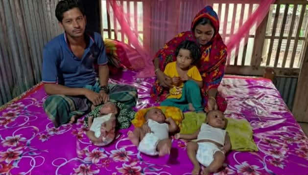 গলাচিপায় তিন নবজাতকের দুধের খরচ মেটাতে দিশেহারা অটোচালক বাবা, 1 received 1295209119039845 || Dailydeshsomoy